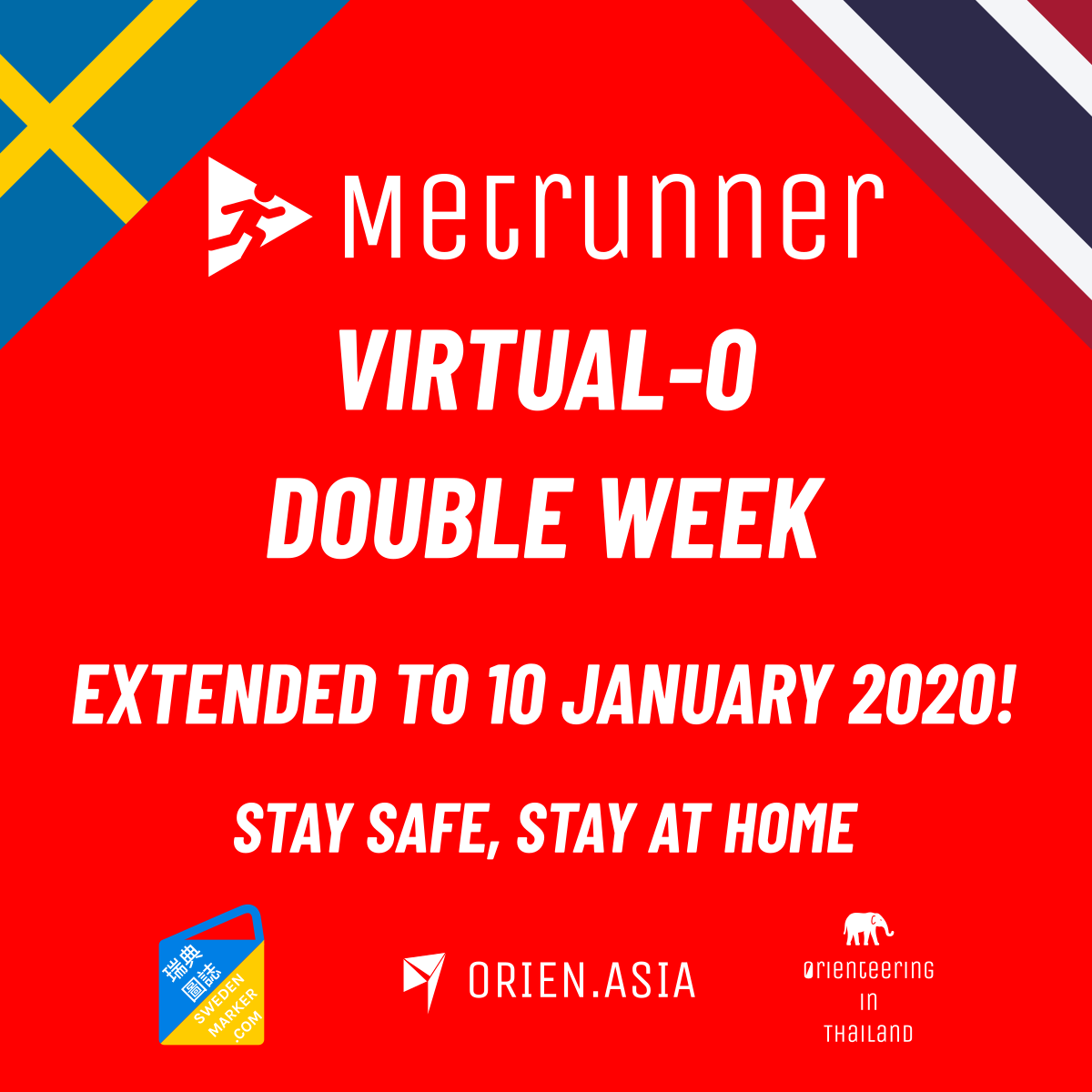 Metrunner Virtual Orienteering Contest - Sweden and Thailand - extended to 10 January 2021